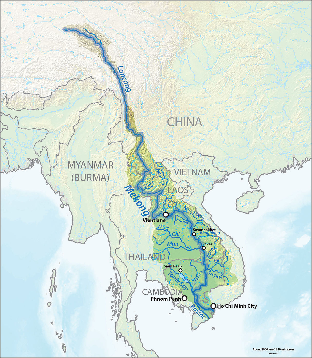 sông mê kông chảy qua bao nhiêu quốc gia