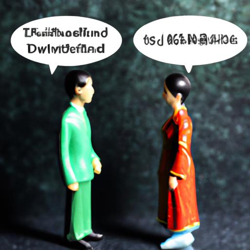 Hình ảnh mô tả hai người tham gia cuộc trò chuyện lịch sự bằng tiếng Trung Quốc.