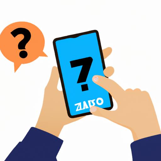 Hình minh họa người dùng Zalo trên điện thoại thông minh với dấu hỏi