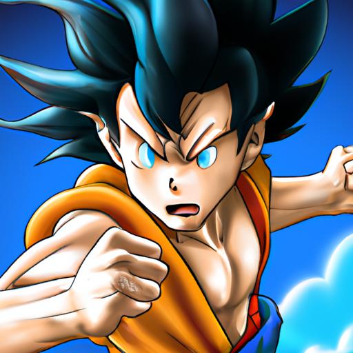 Hình ảnh chất lượng cao về Son Goku trong tư thế chiến đấu, thể hiện sức mạnh và quyết tâm phi thường của anh.