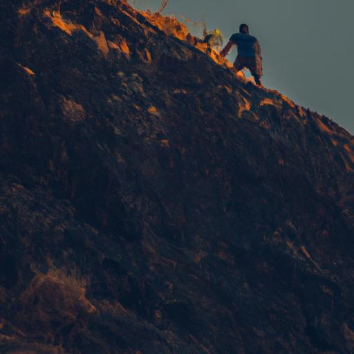 Một bức ảnh miêu tả một người leo núi, tượng trưng cho sự quan trọng của việc cố gắng theo đuổi giấc mơ.